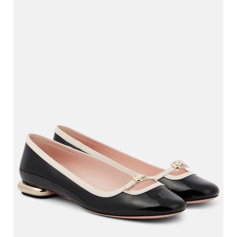 Roger Vivier Viv Podium patent leather ballet flats