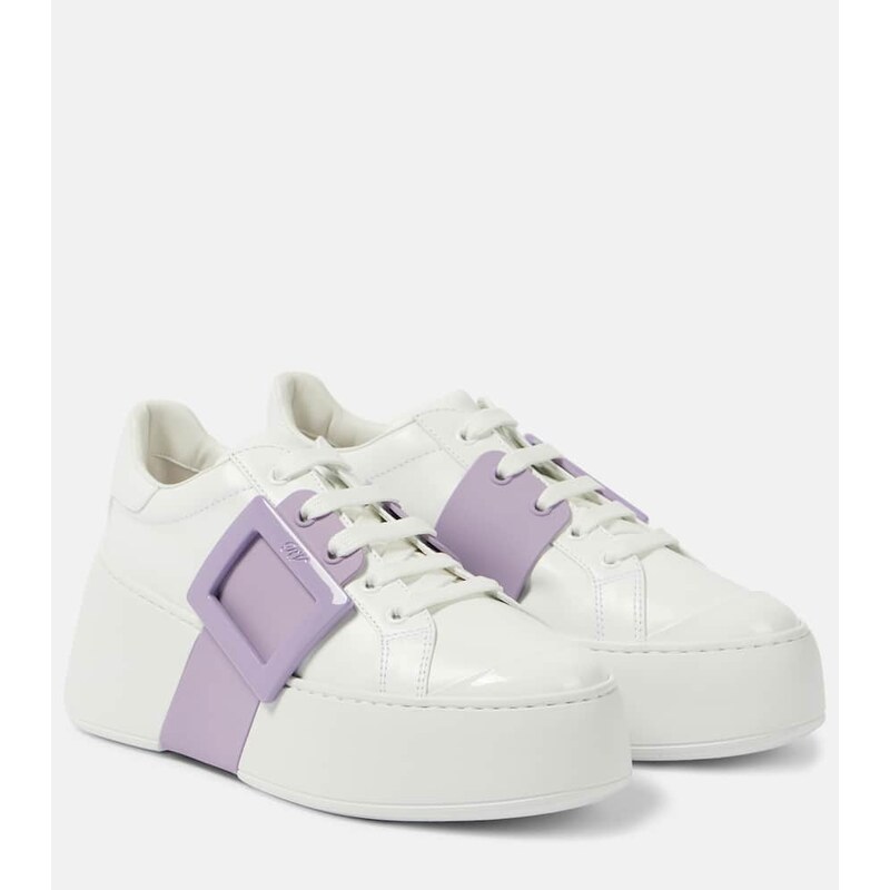 Roger Vivier Viv Skate leather platform sneakers
