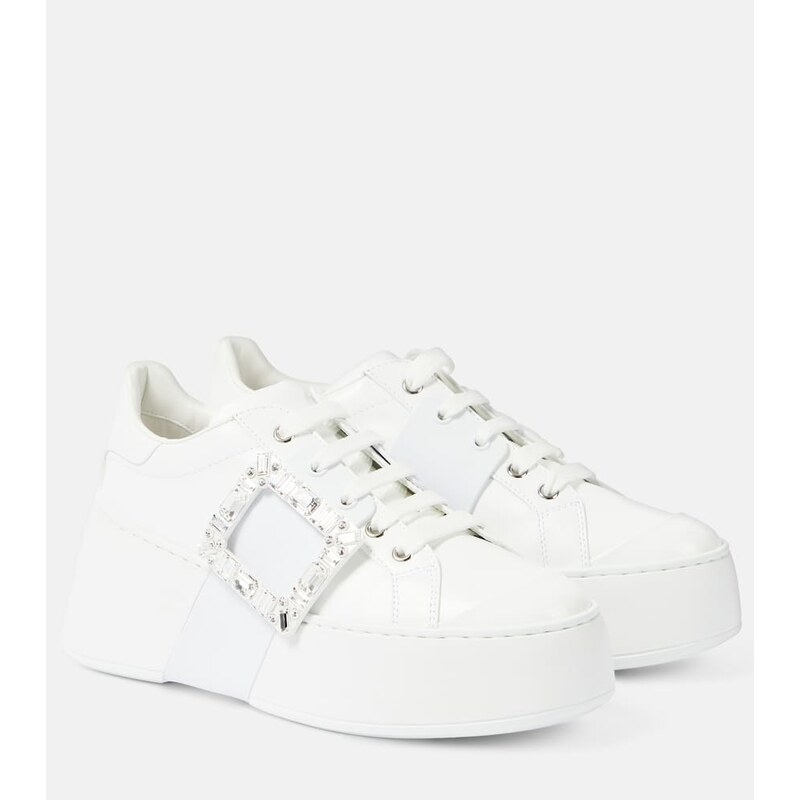 Roger Vivier Viv Skate leather sneakers