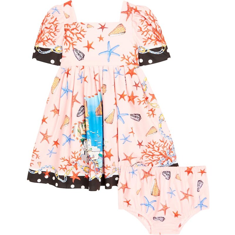 Dolce&Gabbana Kids Baby Capri printed cotton dress and bloomers