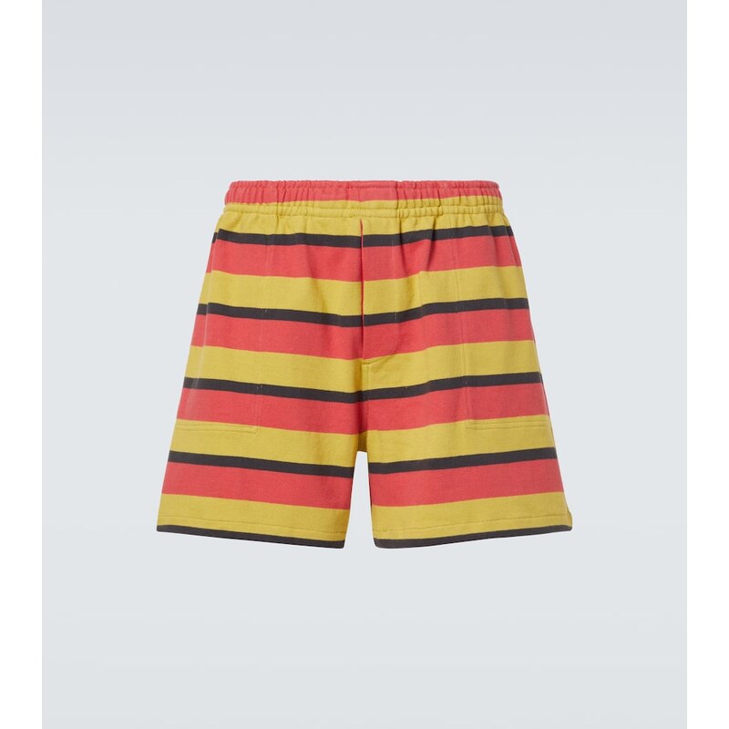 Bode Rec striped cotton jersey shorts