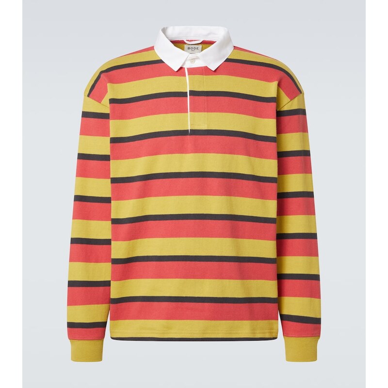 Bode Rec striped cotton polo shirt