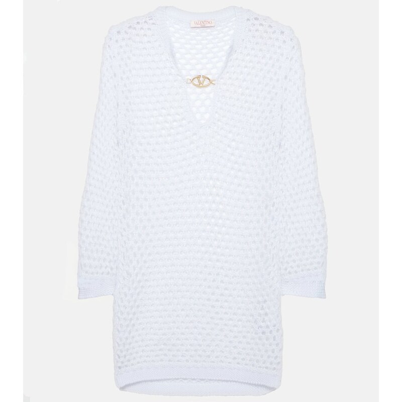 Valentino Fishnet beach dress