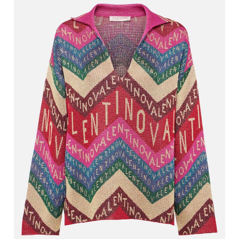 Valentino Logo intarsia sweater