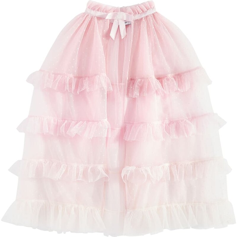 Self-Portrait Kids Ruffled mesh cape