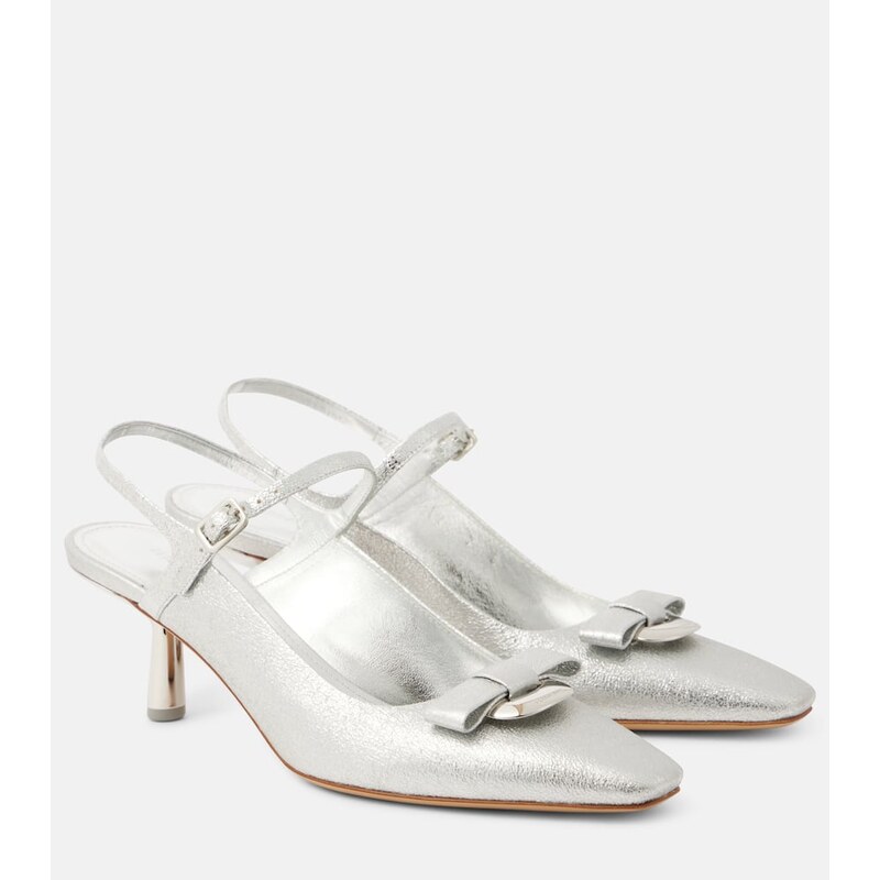 Ferragamo Ophelia 55 leather slingback pumps