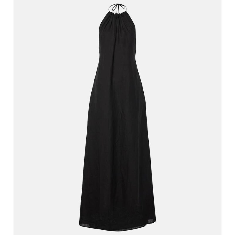 Nili Lotan Lelia halterneck linen maxi dress