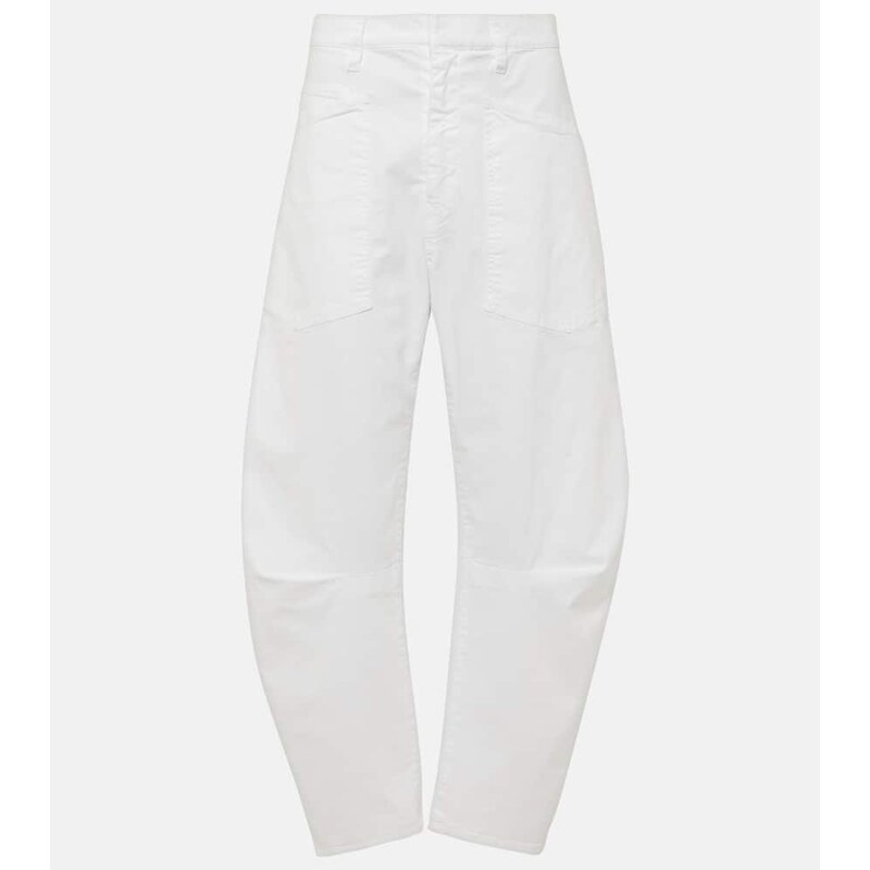 Nili Lotan Shon cotton twill barrel-leg pants