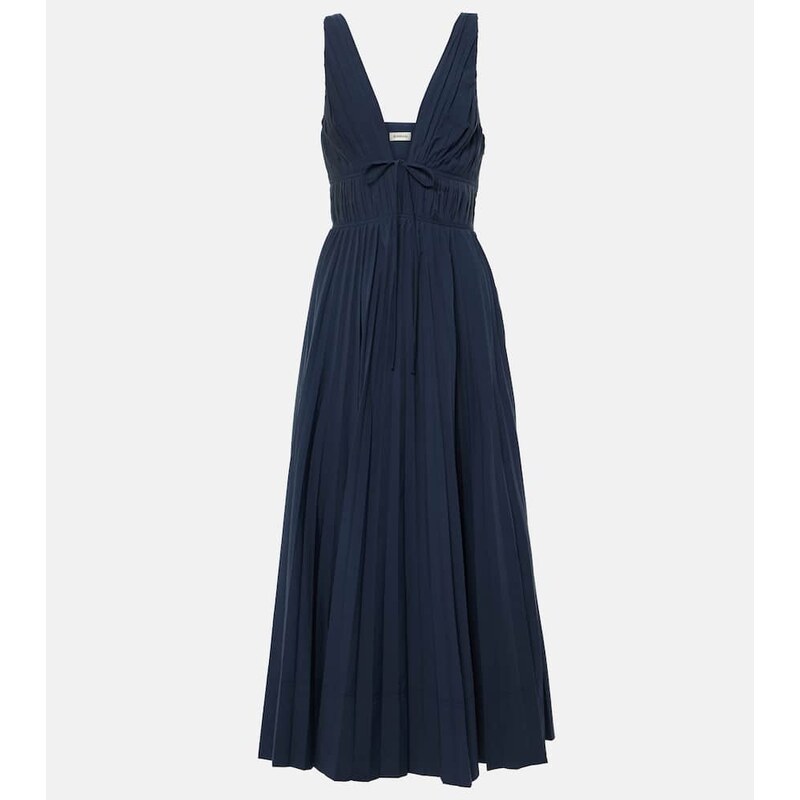 Simkhai Stephanie plissÃ cotton-blend gown
