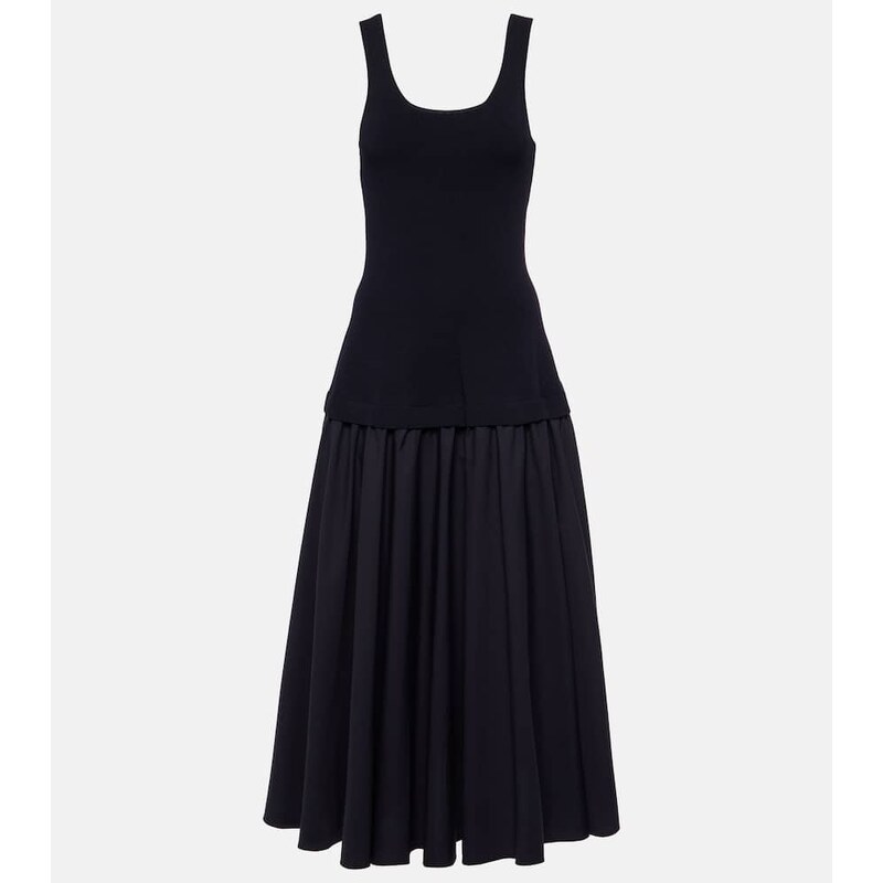 Simkhai Silas ribbed-knit cotton-blend midi dress