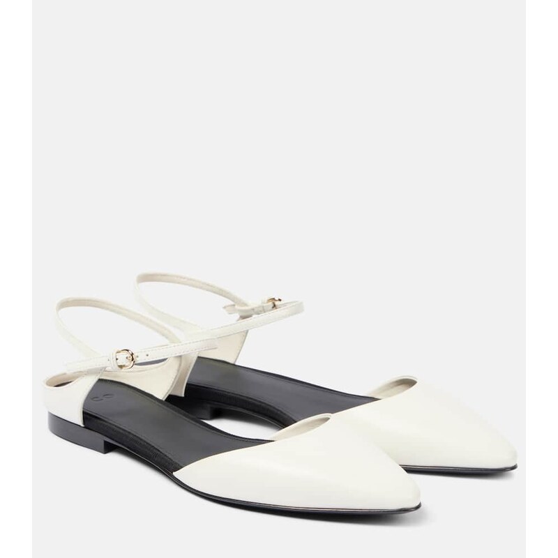 CO Leather slingback flats