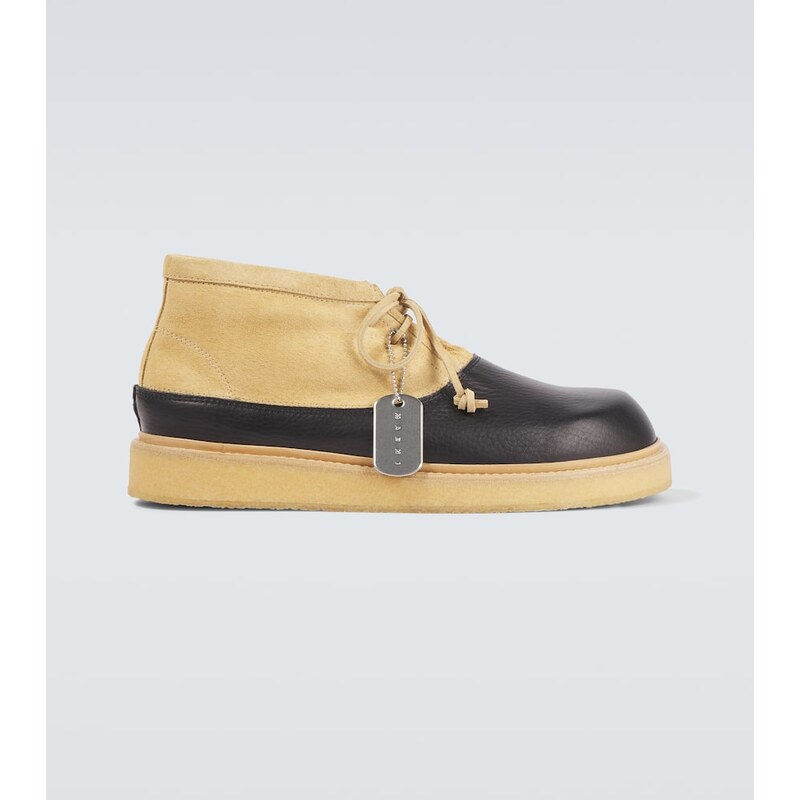 Marni Leather and suede desert boots