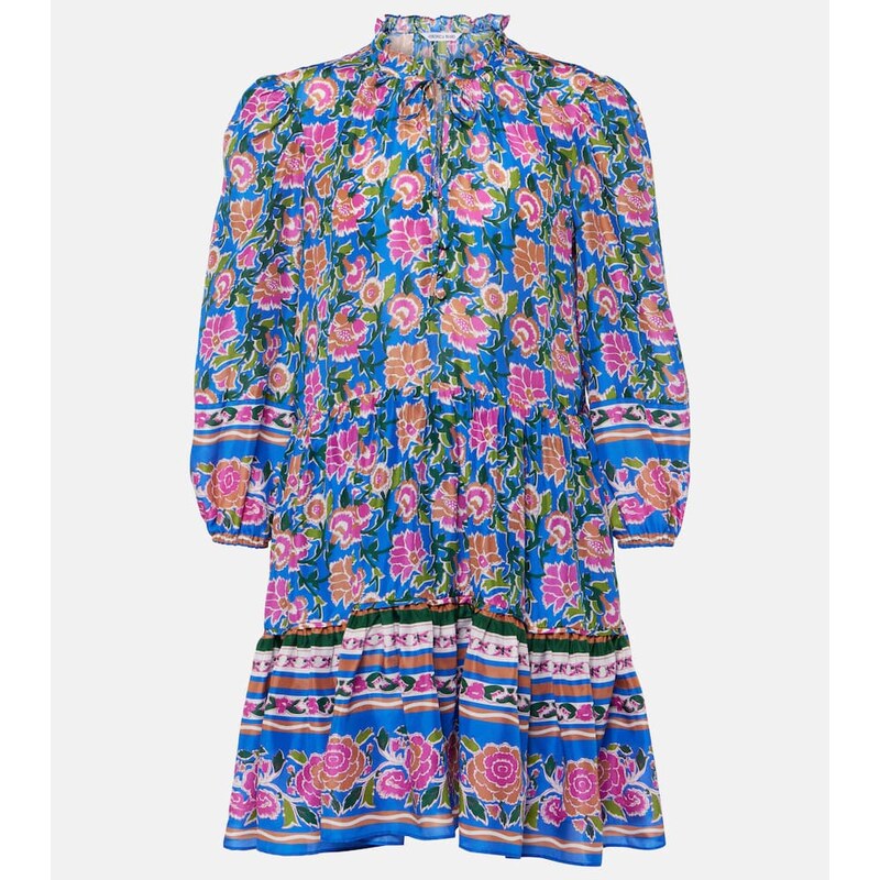 Veronica Beard Hawken floral silk minidress
