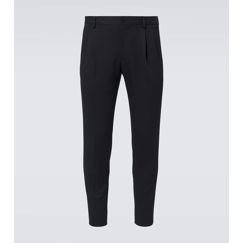 Dolce&Gabbana Wool-blend gabardine tuxedo pants