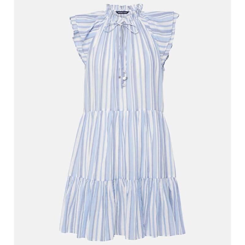 Veronica Beard Striped cotton minidress