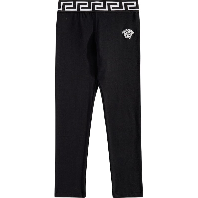 Versace Kids Greca cotton-blend jersey leggings