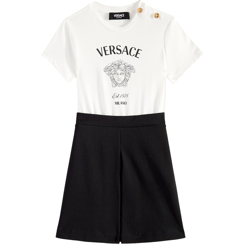 Versace Kids Medusa Milano cotton jersey dress