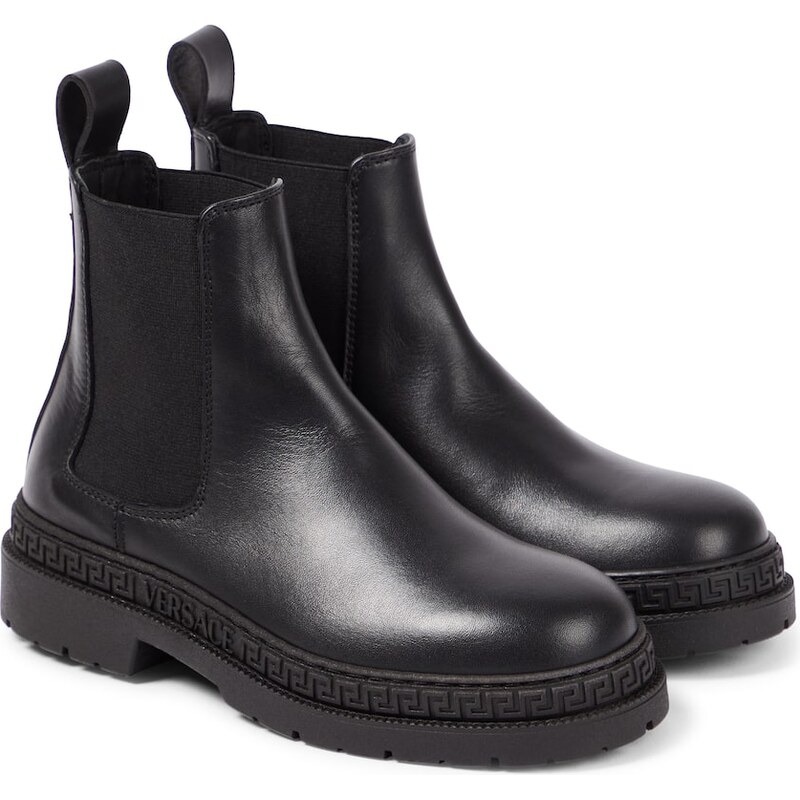 Versace Kids La Medusa leather Chelsea boots