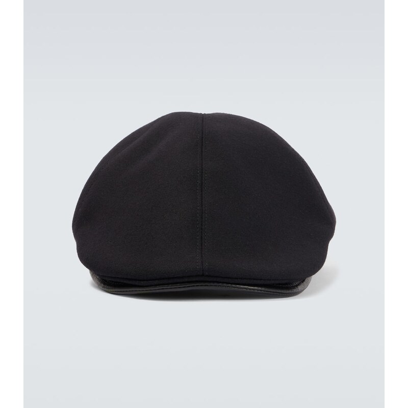 Giorgio Armani Wool and cashmere-blend flat cap