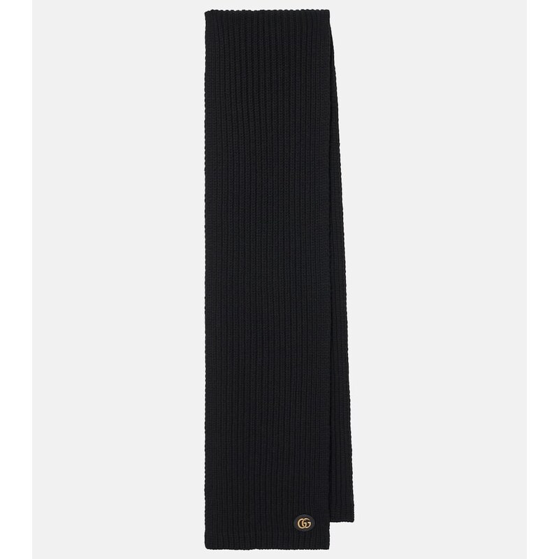 Gucci Ribbed-knit wool and cashmere scarf