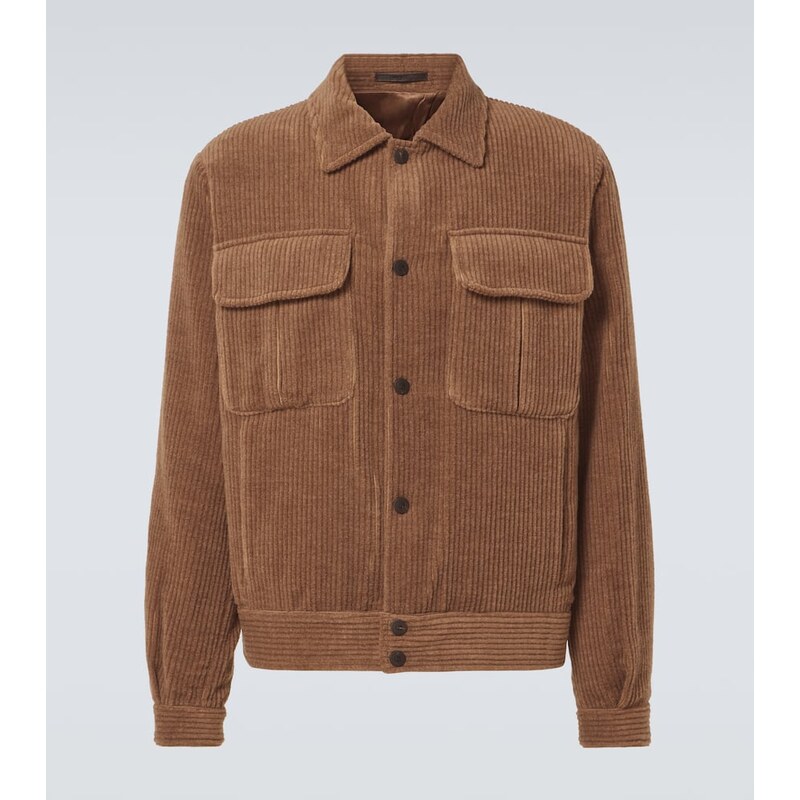 Giorgio Armani Wool and cashmere velvet blouson