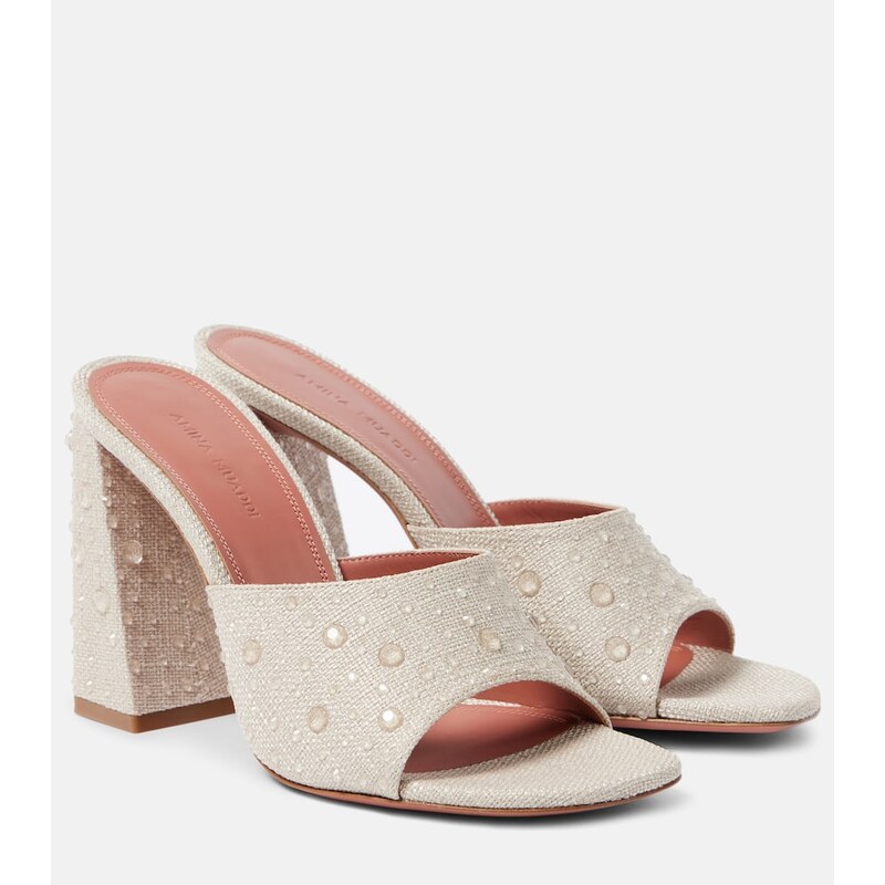 Amina Muaddi Brigitte Slipper 95 mules