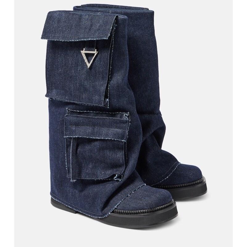 The Attico Robin denim combat boots