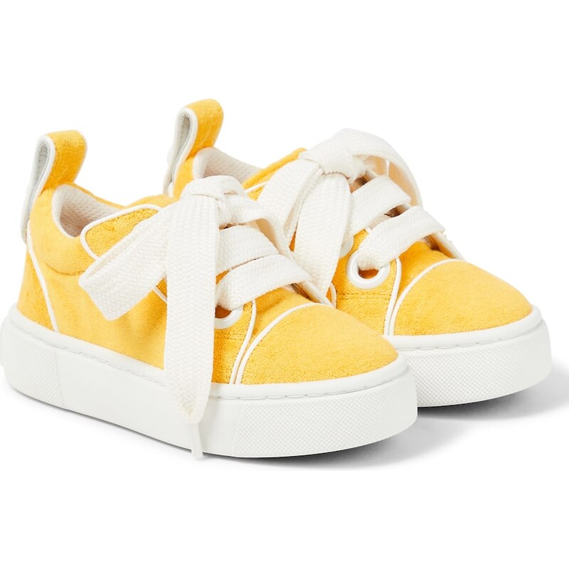 Christian Louboutin Kids Toy Toy leather-trimmed terry sneakers