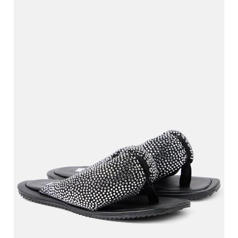 The Attico Indie embellished leather thong sandals