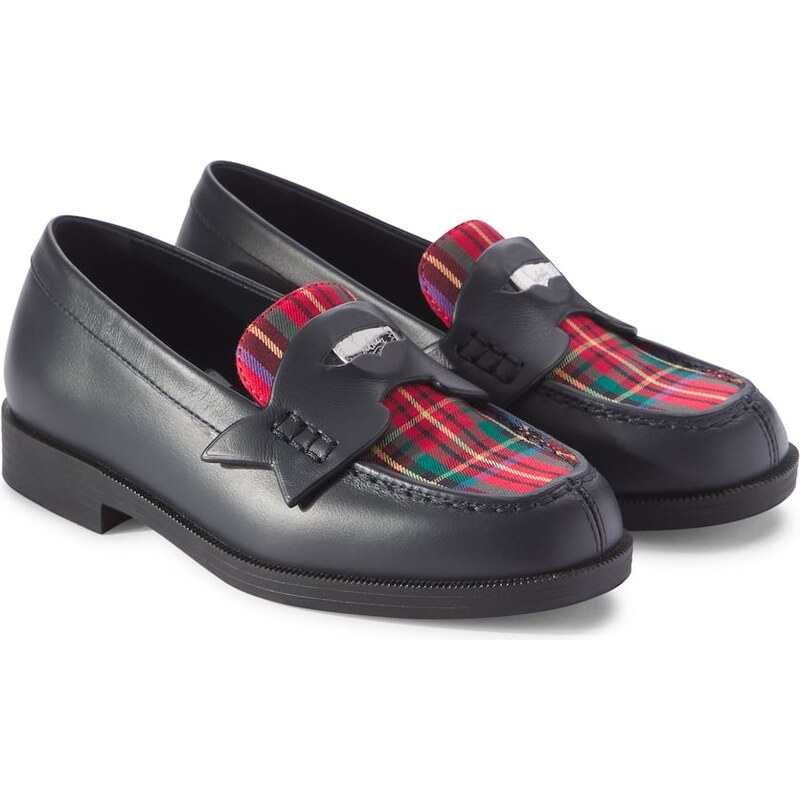 Christian Louboutin Kids Mini Penny checked leather penny