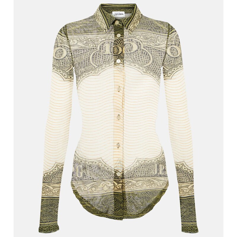 Jean Paul Gaultier Printed mesh shirt
