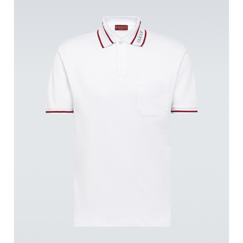 Gucci Web cotton piquÃ polo shirt