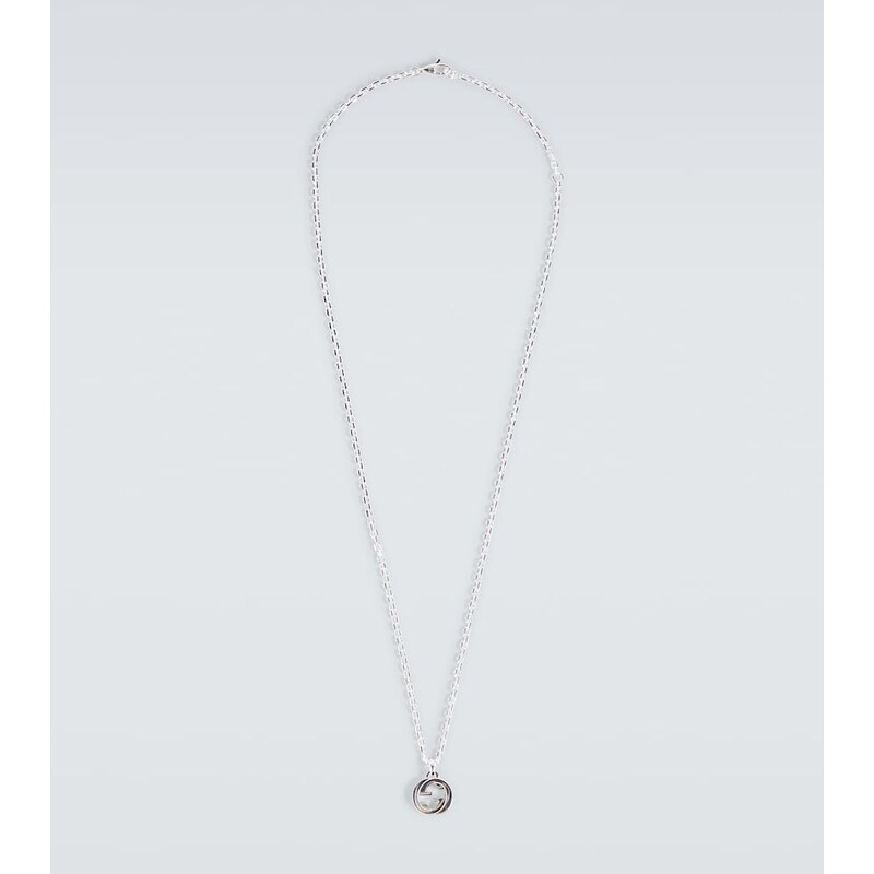 Gucci Interlocking G sterling silver necklace