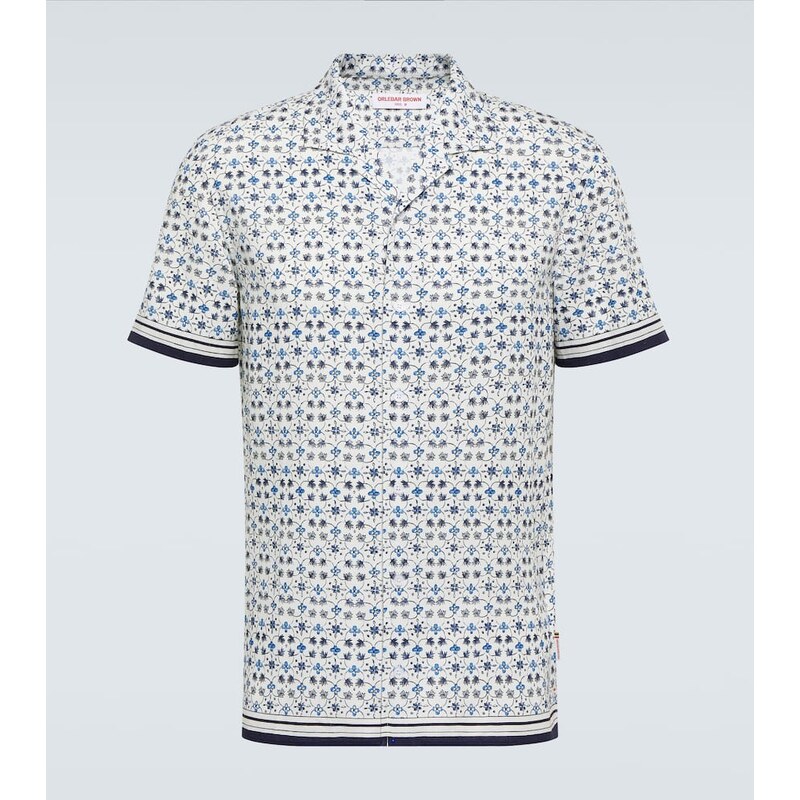 Orlebar Brown Hibbert floral bowling shirt