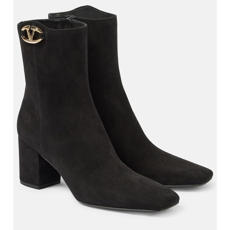 Valentino Garavani VLogo The Bold Edition suede booties