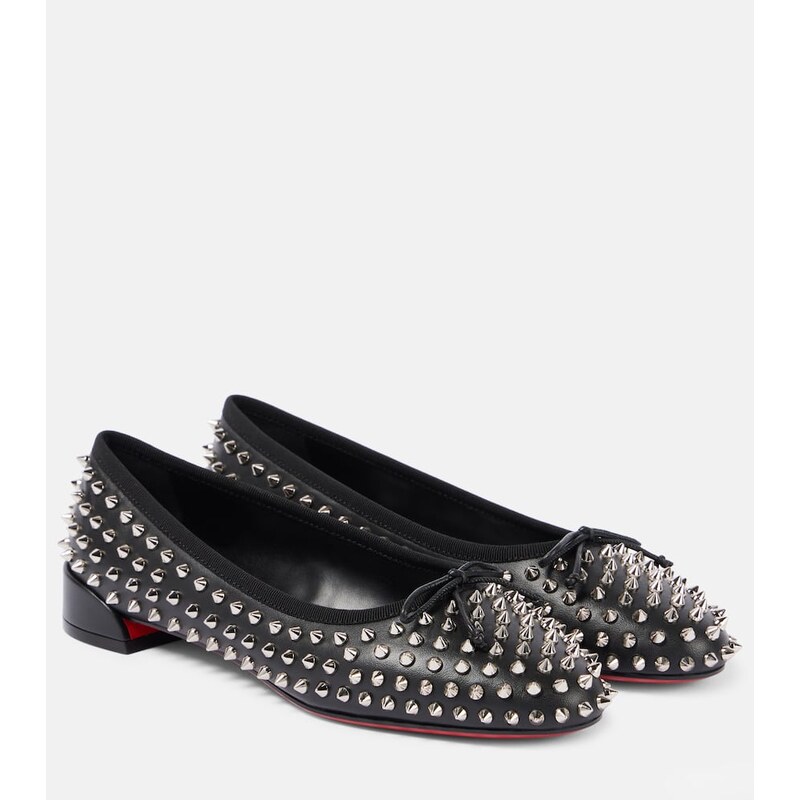 Christian Louboutin Spiked leather ballet flats