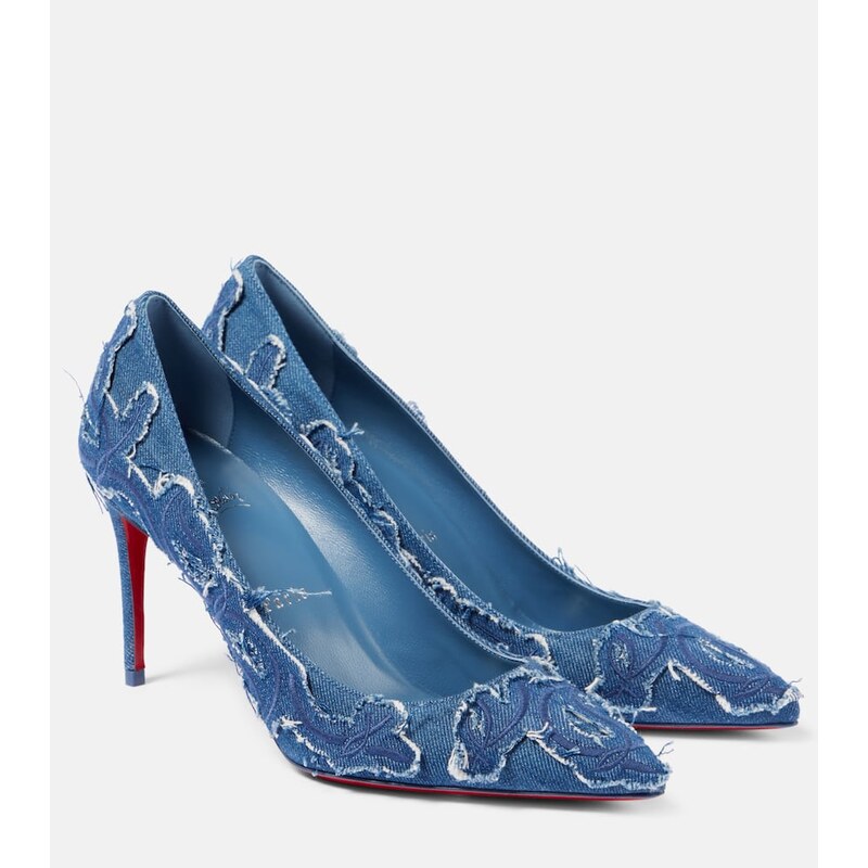 Christian Louboutin Kate 85 denim pumps