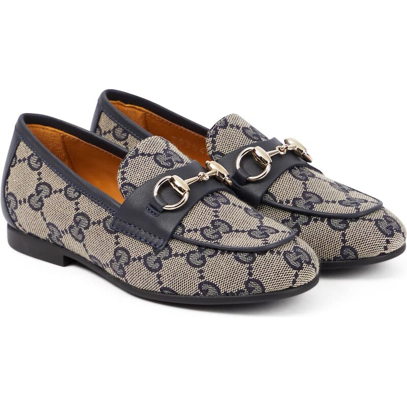 Gucci Kids Horsebit GG Canvas loafers