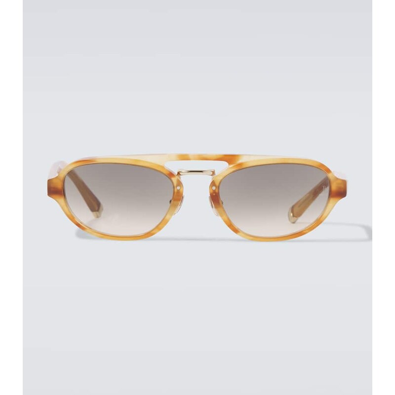 Brunello Cucinelli Tortoiseshell-effect browline sunglasses