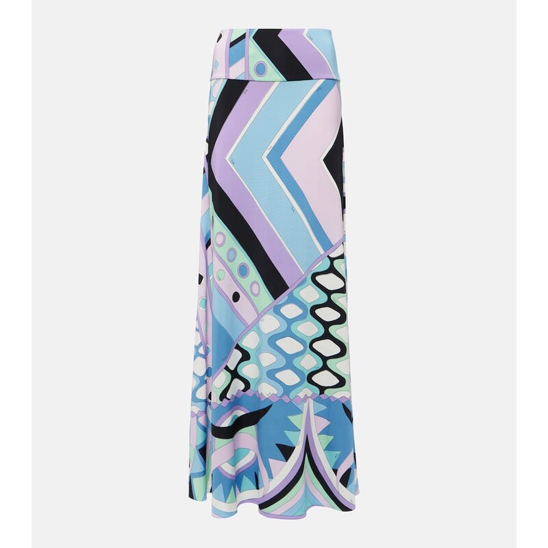 Pucci Vivara satin jersey maxi skirt