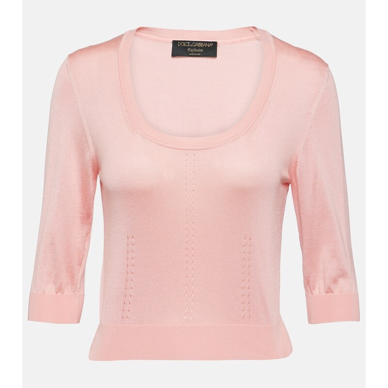 Dolce&Gabbana Capri pointelle silk sweater