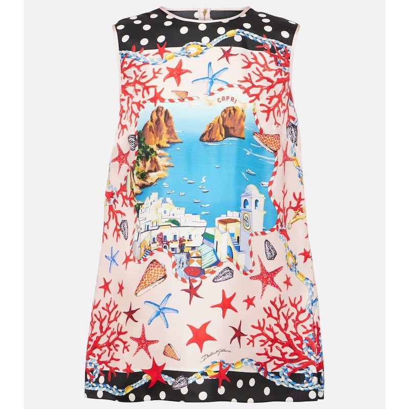 Dolce&Gabbana Capri printed silk top