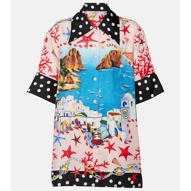Dolce&Gabbana Capri printed silk satin shirt
