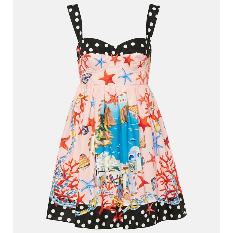 Dolce&Gabbana Capri printed cotton minidress