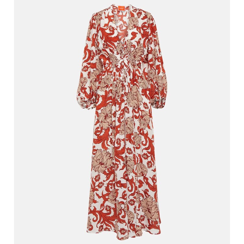 La DoubleJ Camerino silk crÃªpe de chine maxi dress