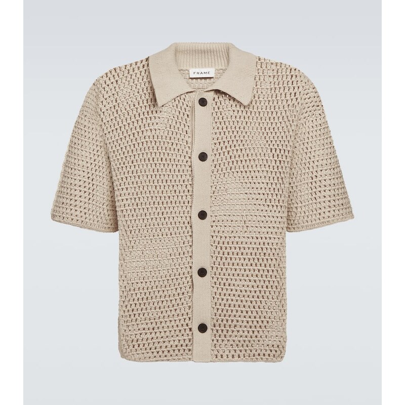 Frame Open-knit cotton cardigan