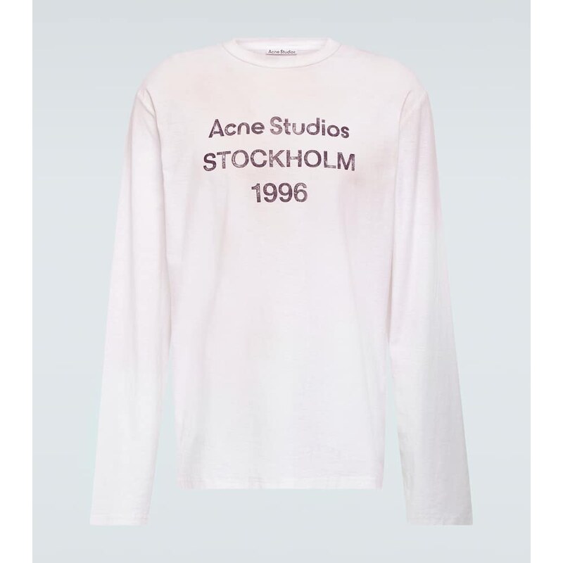 Acne Studios Logo distressed jersey T-shirt