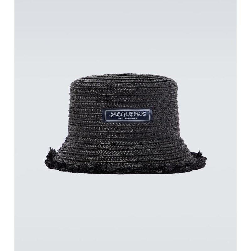 Jacquemus Le Bob Bacino raffia bucket hat