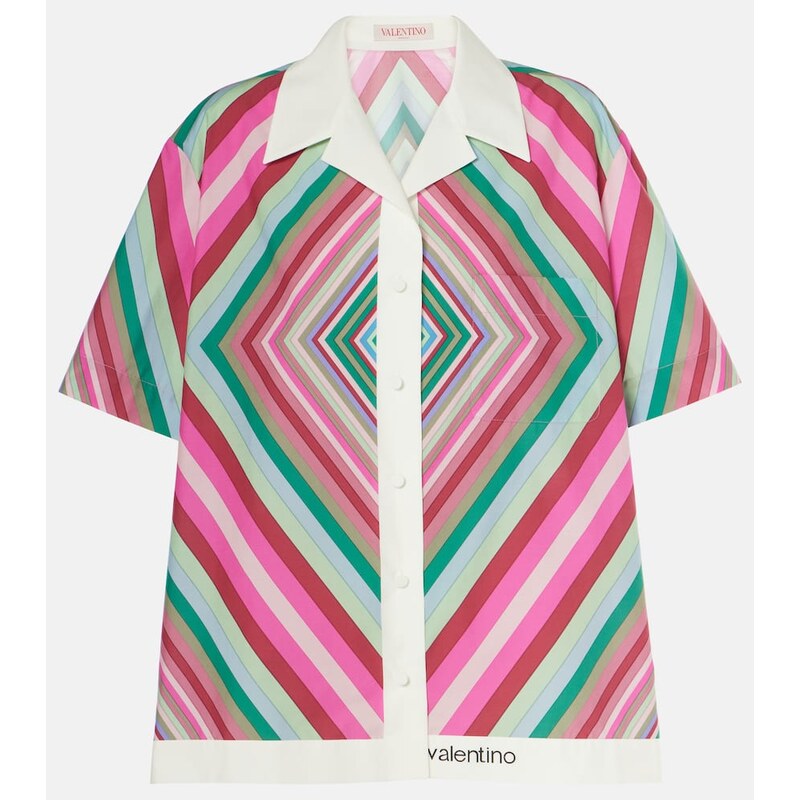 Valentino Printed cotton poplin shirt