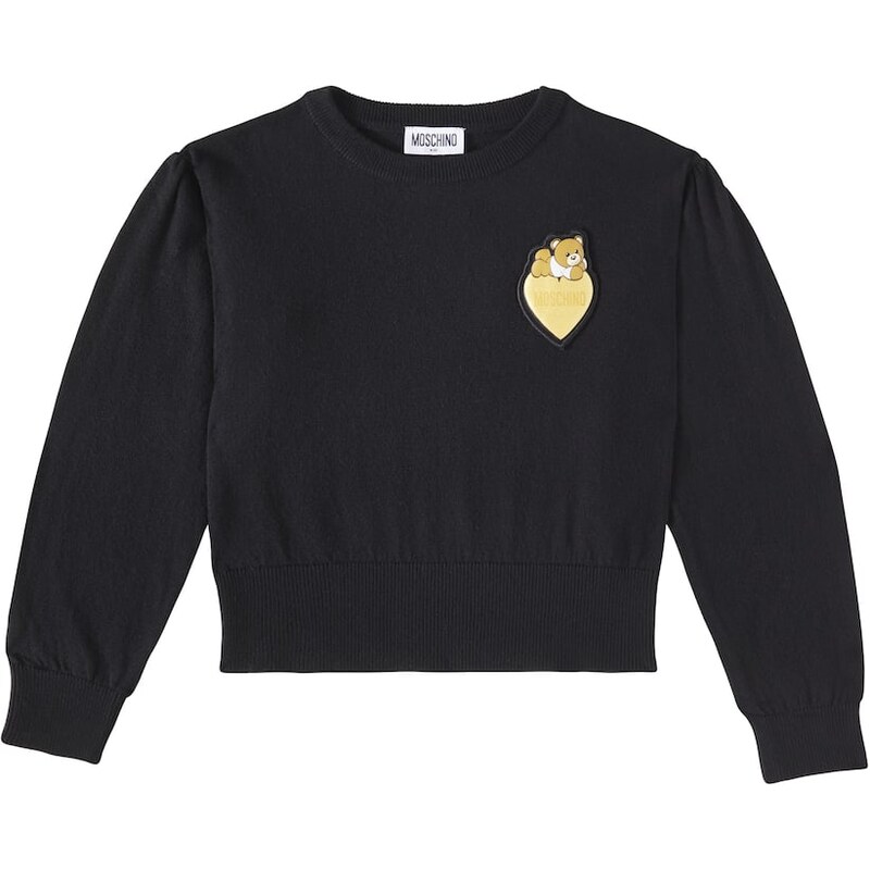 Moschino Kids Teddy Bear cotton and wool sweater